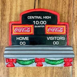 1997 Coca Cola Town Square Collection Central High Score Board Christmas Village